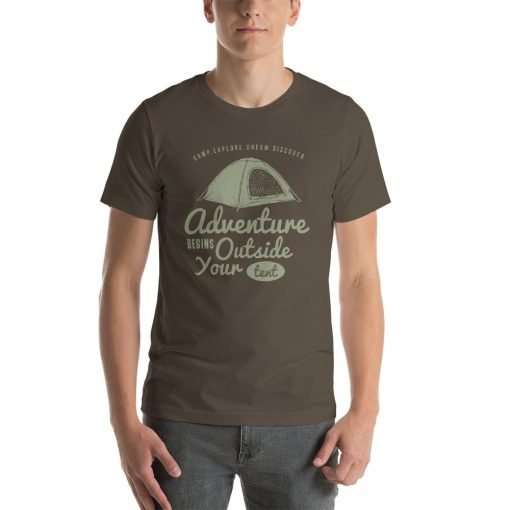 Adventure Begin Outside Your Tent mockup Front Mens Army