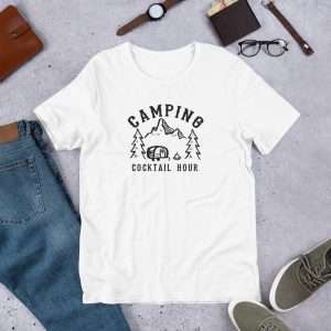 Camping Cocktail Hour mockup Front Flat Lifestyle White