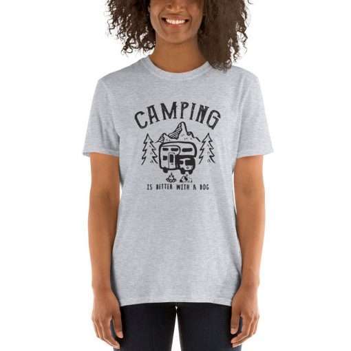 Camping is better with a dog 1a mockup Front Womens 2 Sport Grey