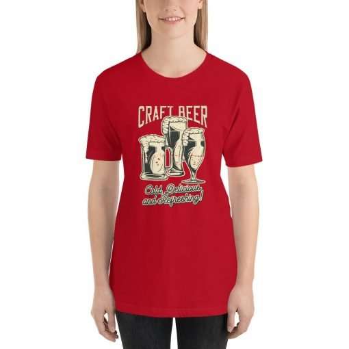 Craft Beer 1 mockup Front Womens Red