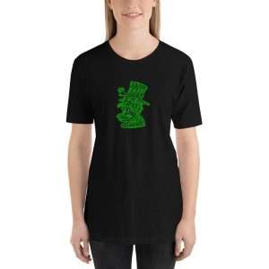 Happy Lucky St Pats mockup Front Womens Black