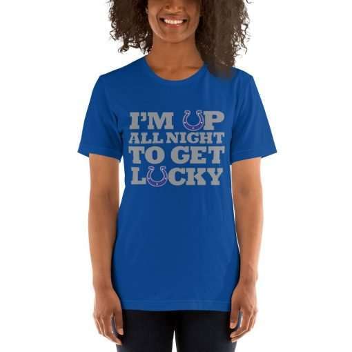 Im up all night Lucky G mockup Front Womens 2 True Royal