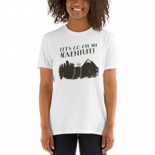 Lets Go on an Adventure mockup Front Womens 2 White