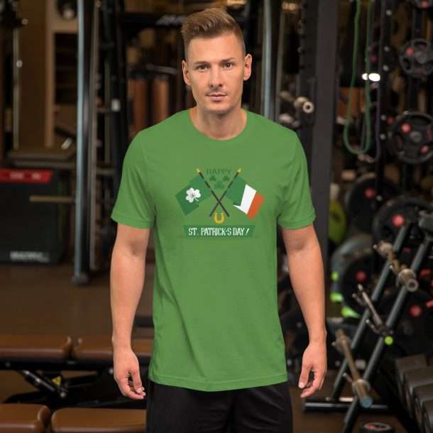 Download Happy St. Patrick's Day Flag Short-Sleeve Unisex T-Shirt ...