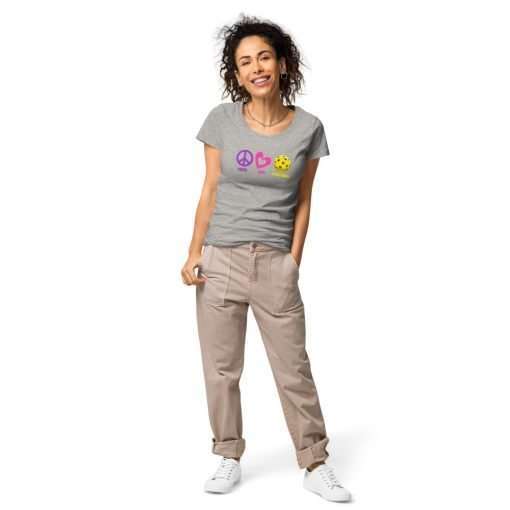 womens basic organic t shirt grey melange front 3 624dd0544f2be